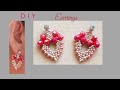 DIY How to make Hearty Beaded Earrings / Right Angle / Aretes / Orecchini / Beaded Jewelry # 260