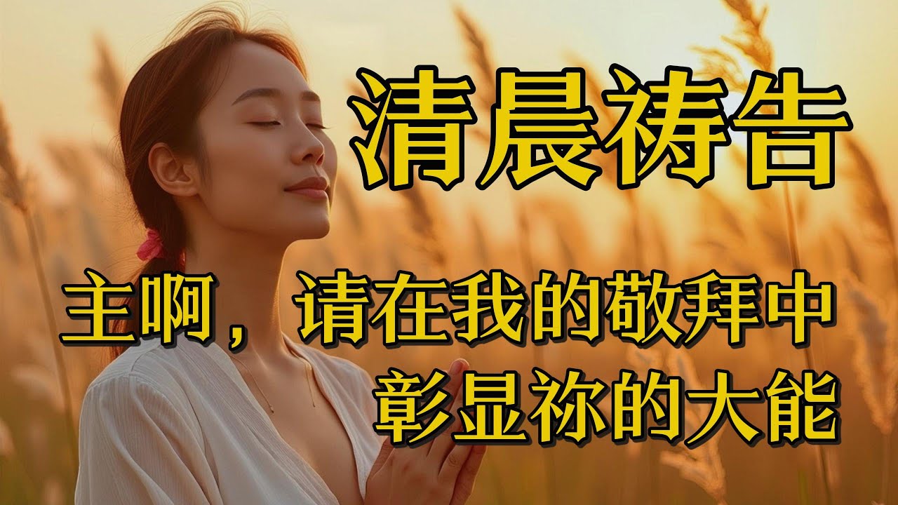 清晨祷告，主啊，请在我的敬拜中彰显你的大能