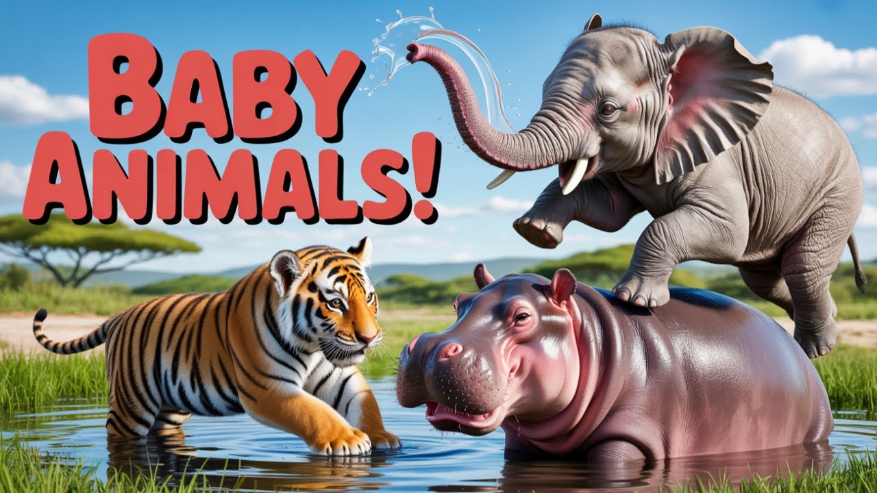 Wild Animal Fun for Kids: Meet Baby Tiger, Monkey, Elephant & More!