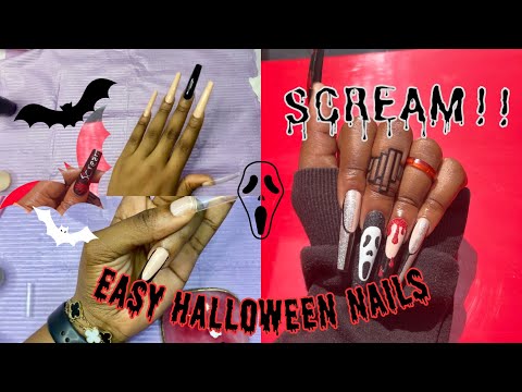 HALLOWEEN GHOST FACE / SCREAM NAIL 👻🩸.