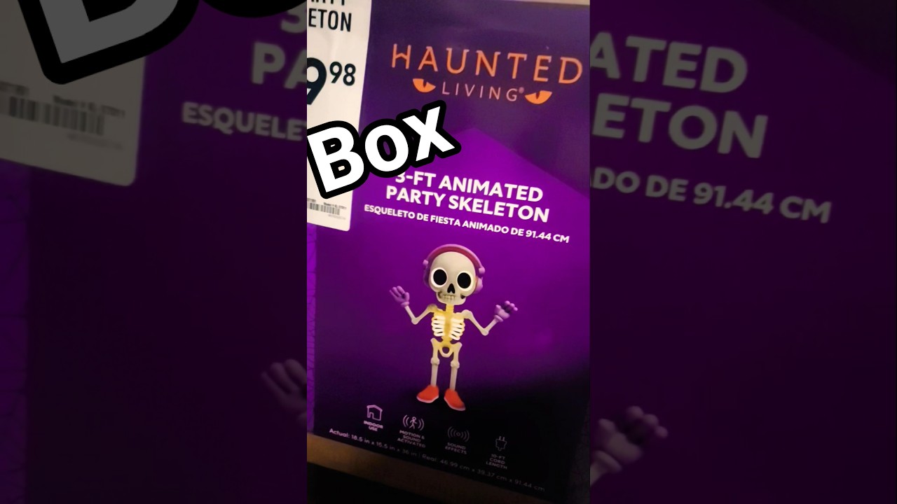 lowes halloween 2025 animated party skeleton box 