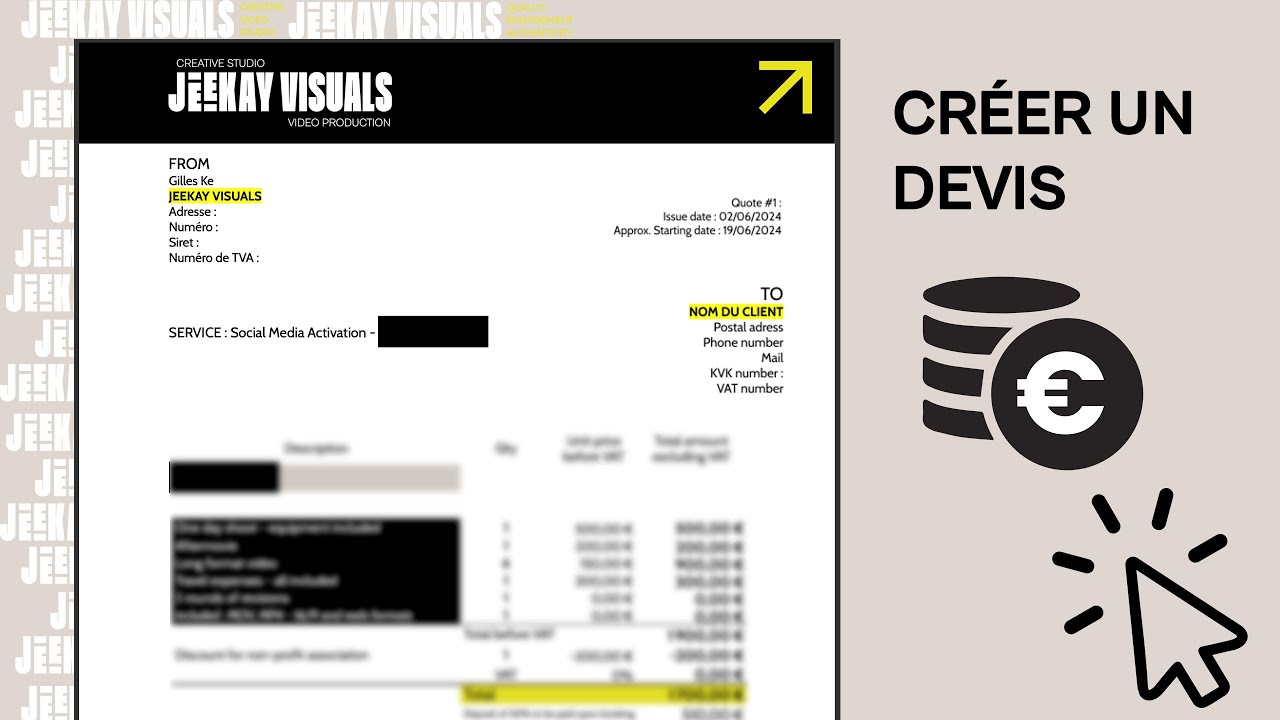 Comment créer son premier devis en tant que vidéaste freelance