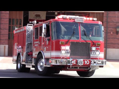 LAFD Engine 10 Responding from Station 15