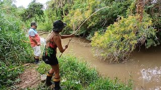 Traditional Fishing With A Bamboo Rod