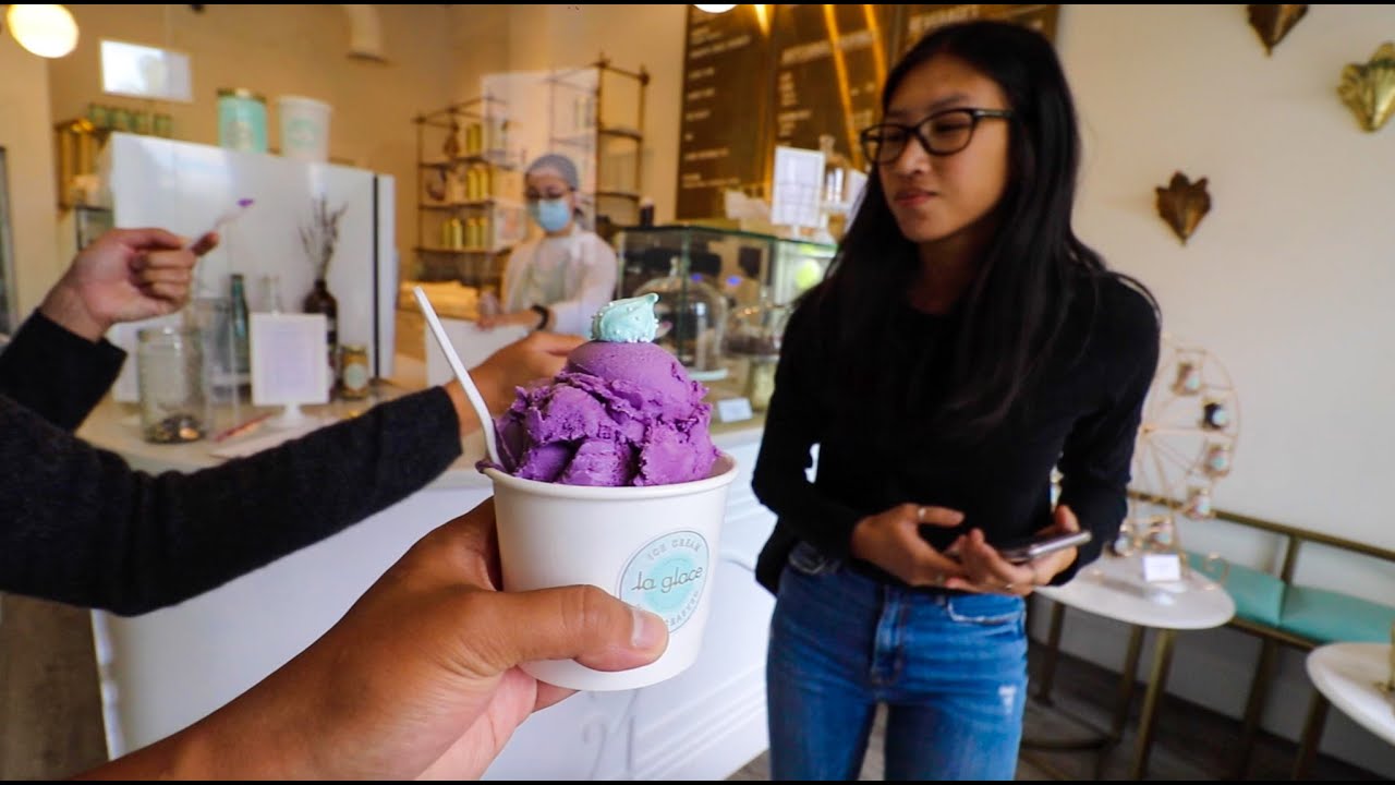 TRYING LA GLACE ICE CREAM FOR THE FIRST TIME YouTube