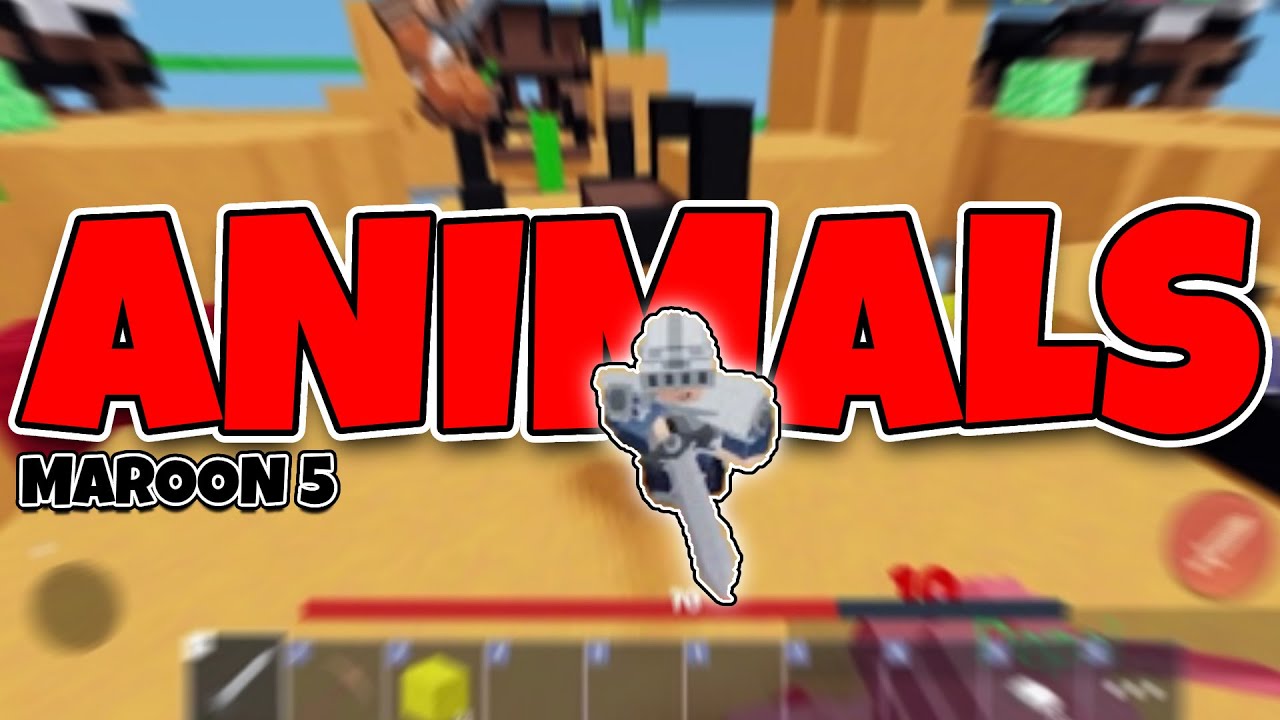 Animals Maroon 5 (Roblox Bedwars Montage) YouTube