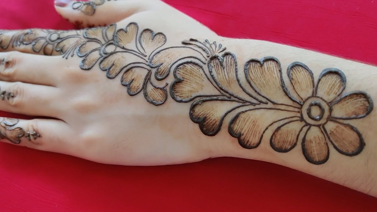 very easy amazing arabic shaded mehndi designs - its super shaded mehndi  designs easy and simple - YouTube