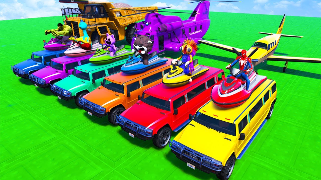 McQueen & Spider-Man’s Epic Fall From Sky Loop! The Most Epic New Stunt Race in GTA V!