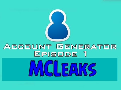 Account Generator // Episode 1 // MCLeaks // Price: FREE //
