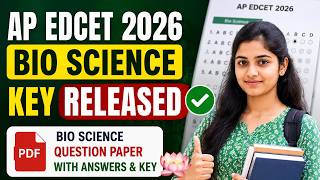 AP EDCET 2026 Biology Answer Key Released | Bio Science Question Paper with answers Analysis#apedcet