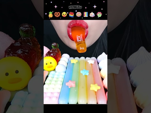 ASMR EMOJI FOOD DESSERTS ???????????? 다양한 이모티콘 먹방 (순서대로 먹기)