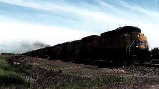 Union Pacific Power Move High Speed Freight Train