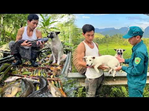 Checking My Bamboo Fish Trap After the Flood | I Finally Found Bong Alive