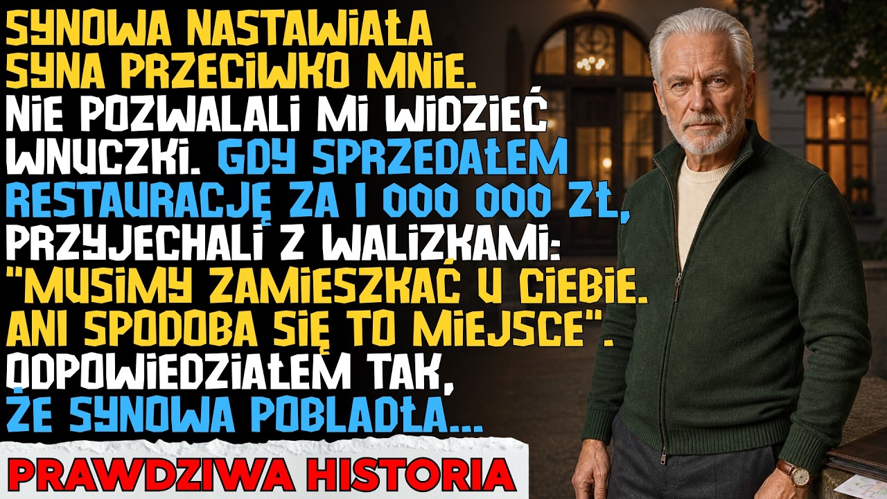 Stałem w progu własnego mieszkania, a przede mną stały dwie grafitowe walizki. Syn i synowa przyjechali bez zapowiedzi, kilka godzin po tym, jak sprzedałem restaurację za milion. Marta uśmiechnęła...
