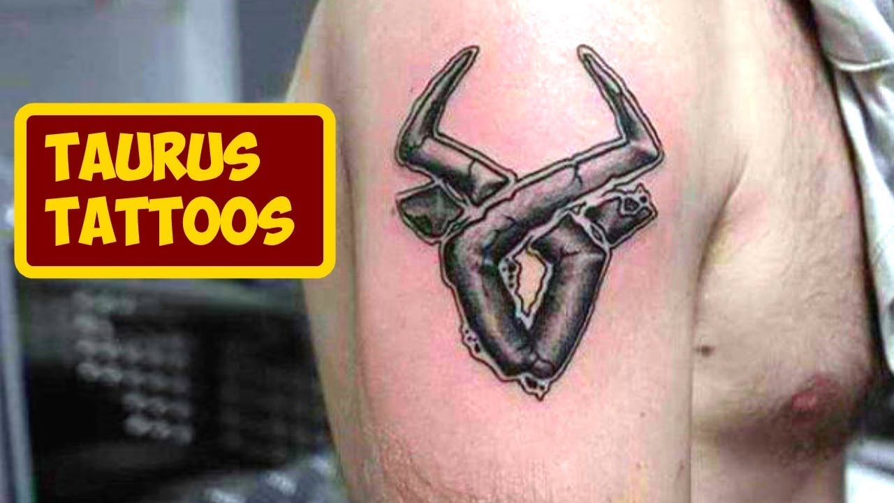 Taurus Sign Tattoo On Back Of Neck
