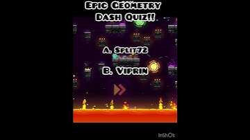 EPIC Geometry Dash Quiz!! Part 3! #geometrydash #shorts