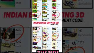 ALL NEW CHEAT CODES FOR INDIAN BIKES DRIVING 3D GAME #shorts #challenge #ibd3d #gta5