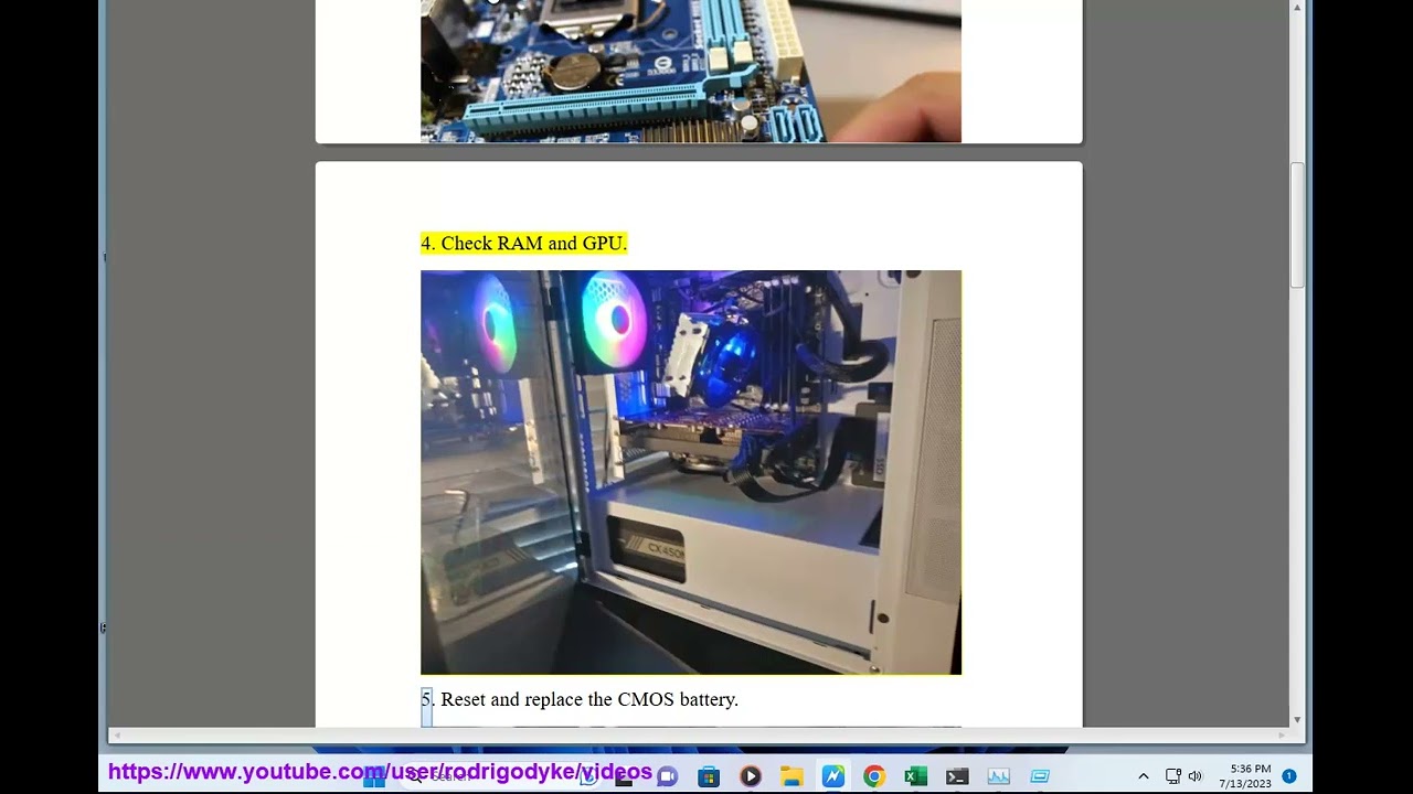 Fix Red CPU light on Motherboard with no display issue
