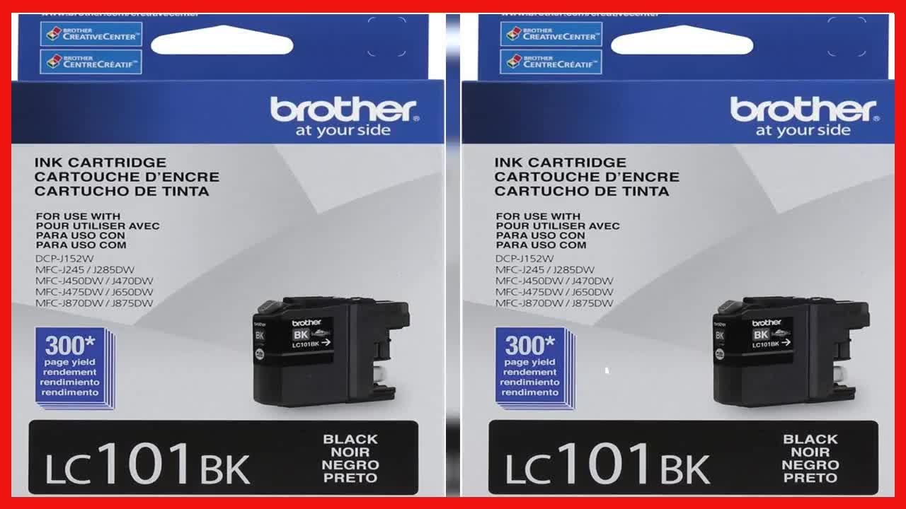 Brother Genuine LC-101BK Black Ink Cartridge: Reliable Quality for Crisp Prints