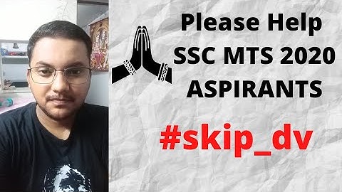 SSC MTS 2020 DV DATE// ADMIT CARD OUT // Humble Requests to all selected Aspirants #skip_dv