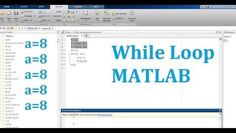 How to use while loop in matlab || while loop in matlab
