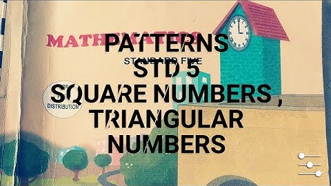 Patterns std 5।5th std maths।ssc board maths class 5।MH board maths class 5।square numbers
