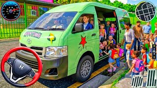 City Van Simulator Driving 3D Game - School Van Pick Drop Game 2026 - Android Gameplay #viral #video screenshot 2