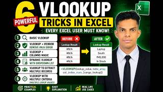 6 Powerful VLOOKUP Tricks in Excel | From Beginner to Advanced | Excel Tutorial PART-1