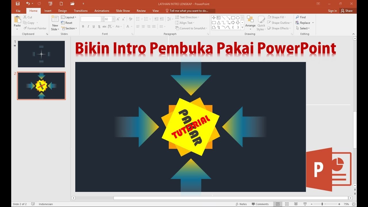  Cara  Membuat  Intro Video  Pembuka dengan Animasi  PowerPoint  