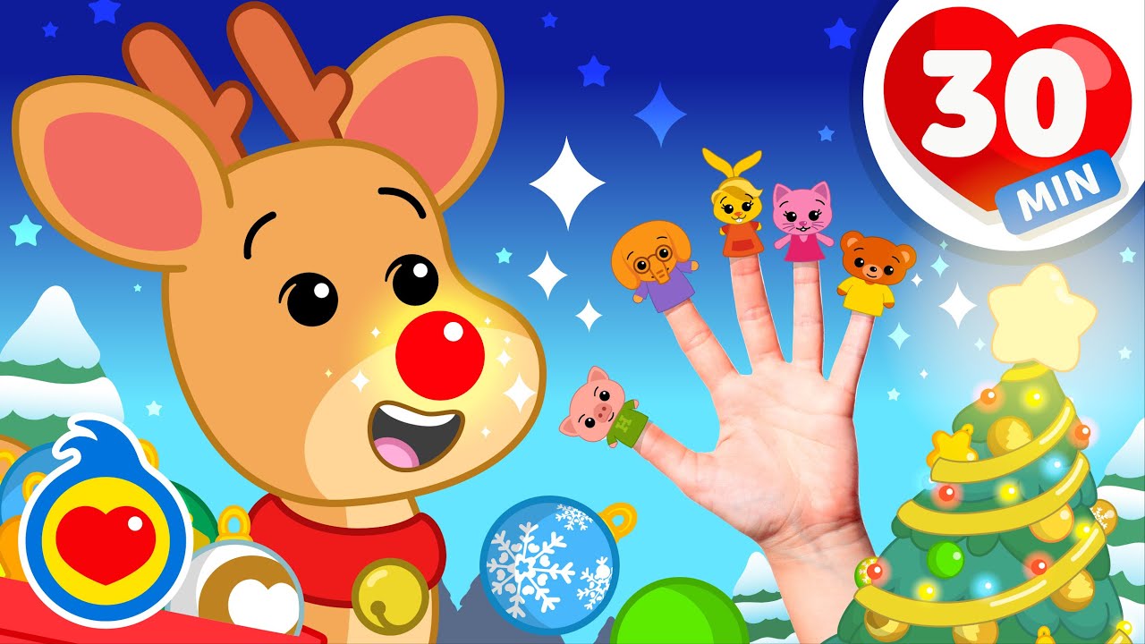 Rodolfo El Reno 🦌🎄 Canciones Infantiles Y Juegos De Navidad Para Niños (30 Min) | Plim Plim