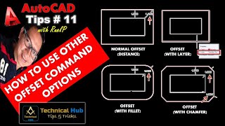 AutoCAD Tips No. 11 - How to use other OFFSET Command OPTIONS