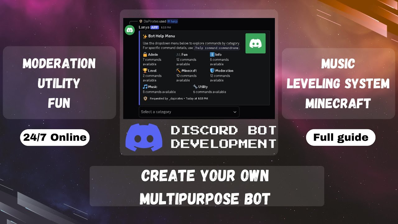 HOW TO CREATE A MULTIPURPOSE DISCORD BOT | 24/7 ONLINE | 2025  FULL GUIDE | FREE HOSTING
