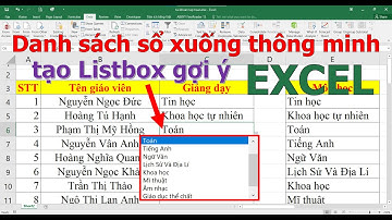 Tạo danh sách sổ xuống thông minh List Box trong Excel - Data Validation❤ Việt Nam Channel ❤