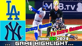 Los Angeles Dodgers vs. New York Yankees (06/07/24) FULL GAME Highlights | MLB Season 2024