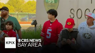 San Francisco 49ers fans show up to support players as they head out for the offseason