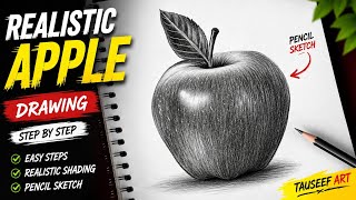 Realistic Apple Drawing with Pencil 🍎 | How to Draw an Apple Step by Step | Pencil Sketch