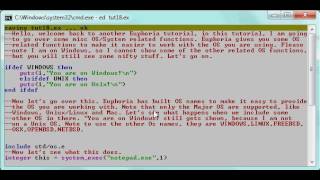 Euphoria Programming Tutorial 18 - Misc OS/System