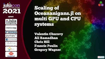 Scaling of Oceananigans.jl on multi GPU and CPU systems | Churavy, Ramadhan, et al | JuliaCon2021