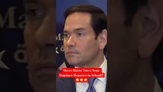 Marco Rubio Takes Some Dumbass Reporter to School!! 😂 😂 😂