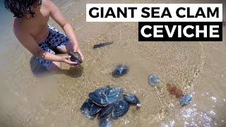 Giant Sea Clam Ceviche fishing with Scumbria