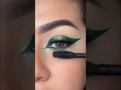 IDEA DE Maquillaje VERDE 💚👁️ #maquillajedeojos