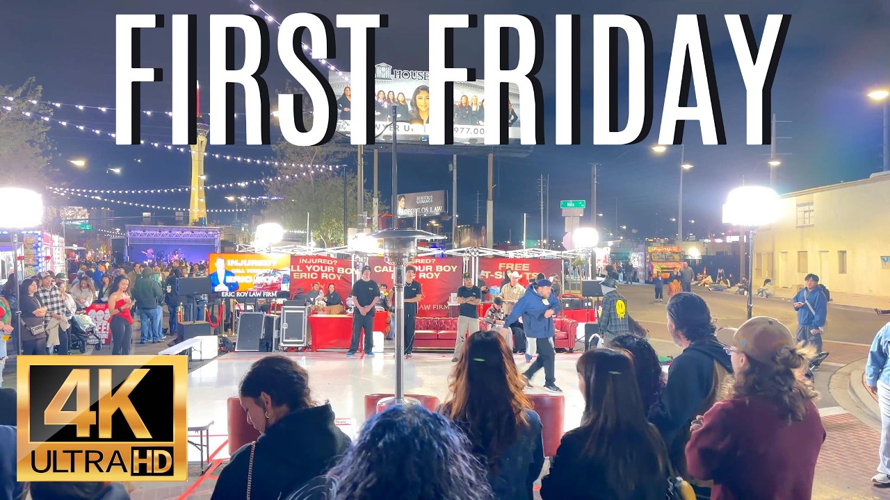 First Friday Las Vegas Walkthrough March 2026 | Food Trucks, Art & Street Performers [4K]