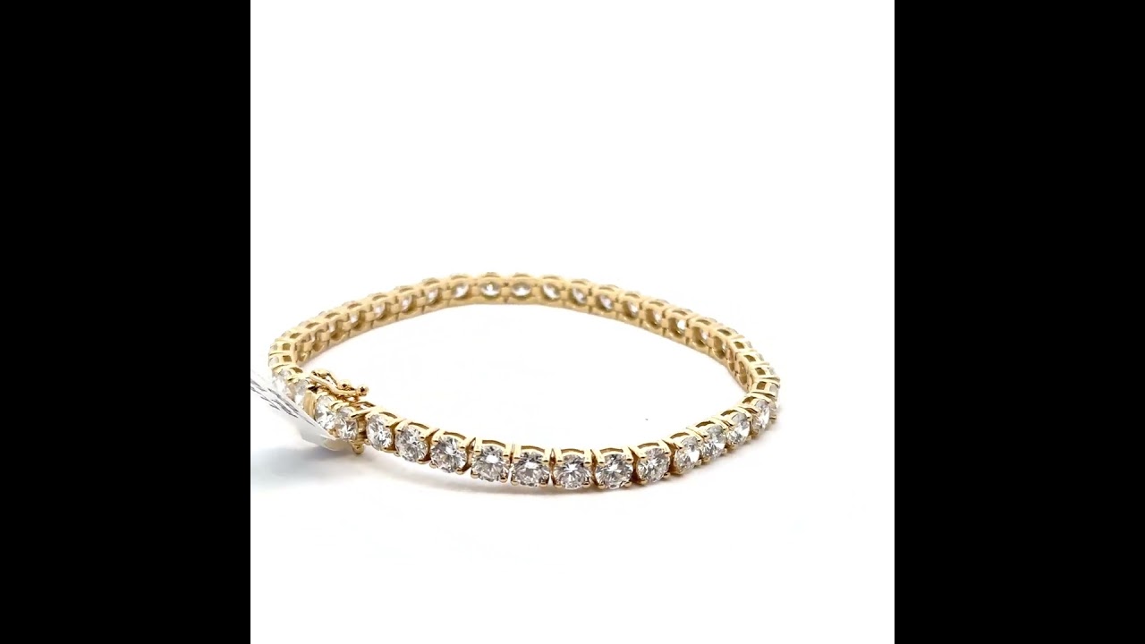 LLR002 14K TENNIS BRACELET 12.18 CARATS LAB