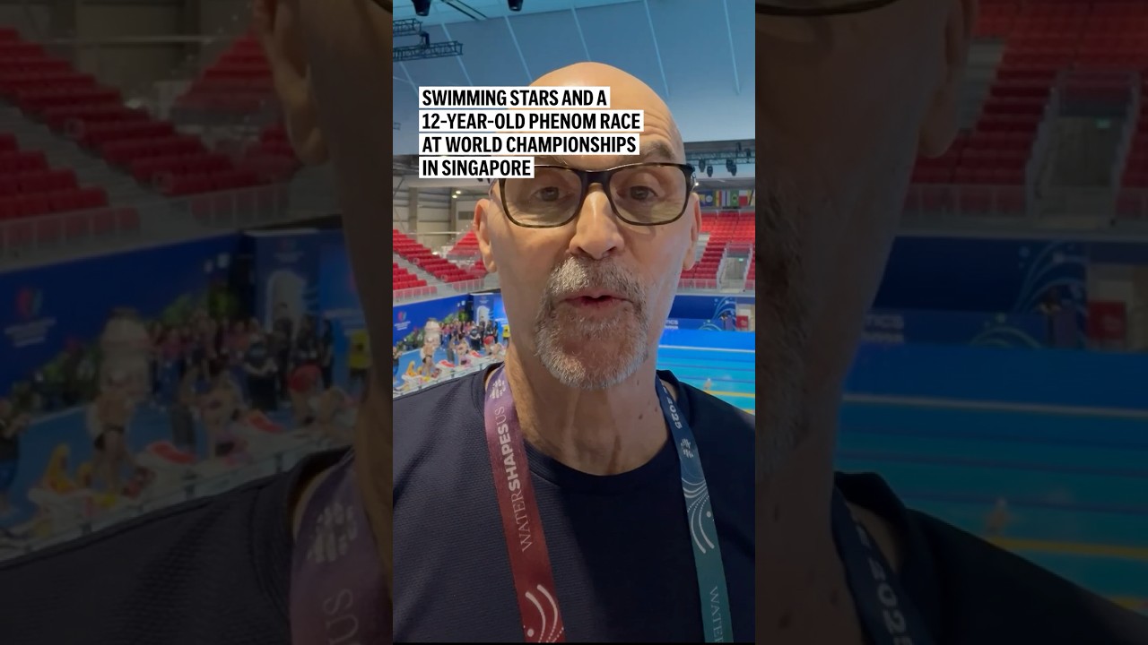 Swimming stars and a 12-year-old phenom race at world championships in Singapore