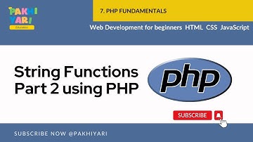 String Functions Part 2 using PHP