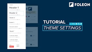 Foleon Tutorial - Theme Settings