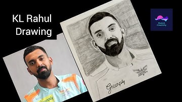 KL Rahul drawing Sketch tutorial @SouravjoshiArts @FarjanaDrawingAcademy