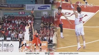 KGC, 9 3-pointers in the first half | Elephants vs  KGC | 20171108 | 2017-18 KBL