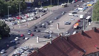 Time Lapse Video Of Cars In Intersection- stock video