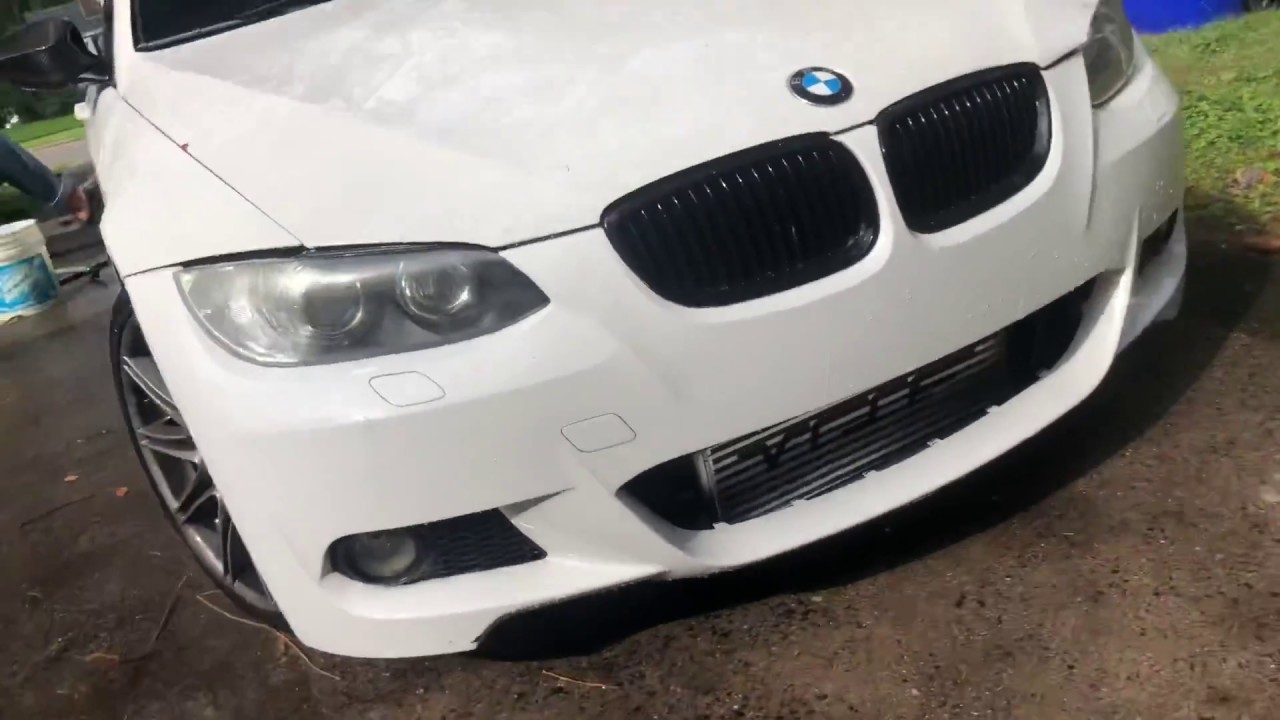 2010 BMW 335i VRSF INTERCOOLER + PLASTIC GRILL CUT YouTube